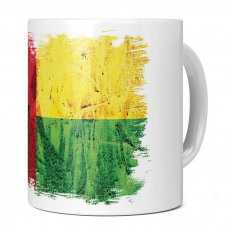 GUINEA BISSAU GRUNGE FLAG 11OZ NOVELTY MUG