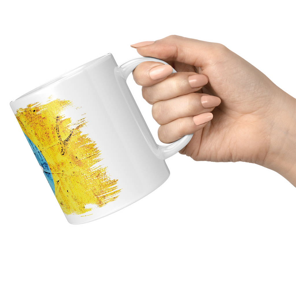 KALMYKIA GRUNGE FLAG 11oz NOVELTY MUG Mugs