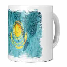 KAZAKHSTAN GRUNGE FLAG 11OZ NOVELTY MUG