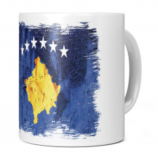 KOSOVO GRUNGE FLAG 11OZ NOVELTY MUG