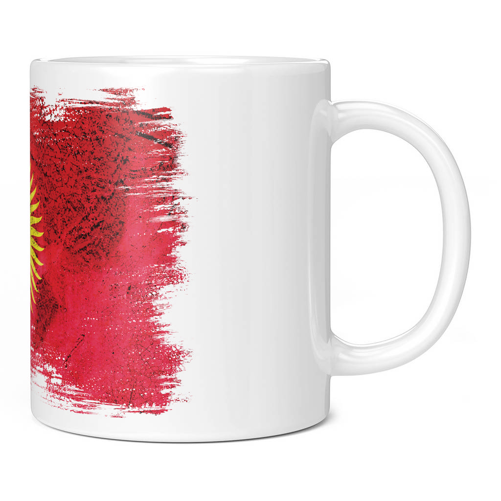 KYRGYZSTAN GRUNGE FLAG 11oz NOVELTY MUG Mugs
