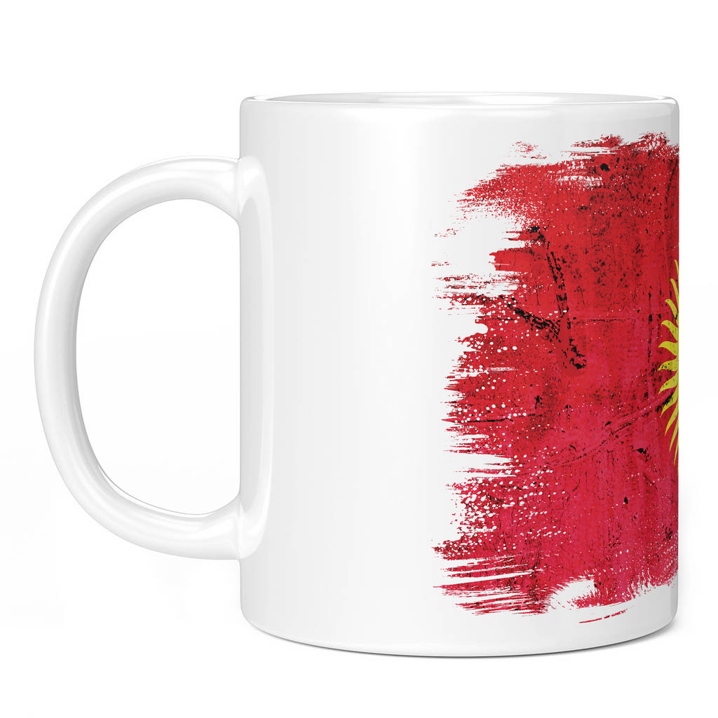 KYRGYZSTAN GRUNGE FLAG 11oz NOVELTY MUG Mugs