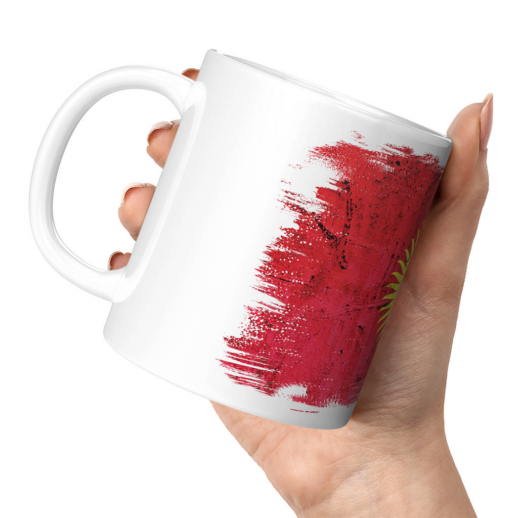 KYRGYZSTAN GRUNGE FLAG 11oz NOVELTY MUG Mugs