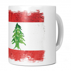 LEBANON GRUNGE FLAG 11OZ NOVELTY MUG