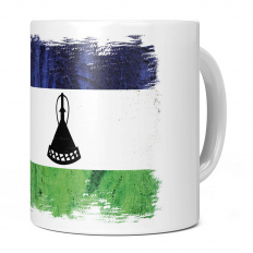 LESOTHO GRUNGE FLAG 11OZ NOVELTY MUG