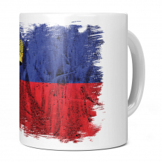LIECHTENSTEIN GRUNGE FLAG 11OZ NOVELTY MUG
