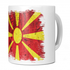 MACEDONIA GRUNGE FLAG 11OZ NOVELTY MUG