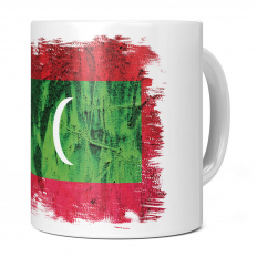 MALDIVES GRUNGE FLAG 11OZ NOVELTY MUG