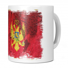 MONTENEGRO GRUNGE FLAG 11OZ NOVELTY MUG
