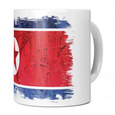 NORTH KOREA GRUNGE FLAG 11OZ NOVELTY MUG