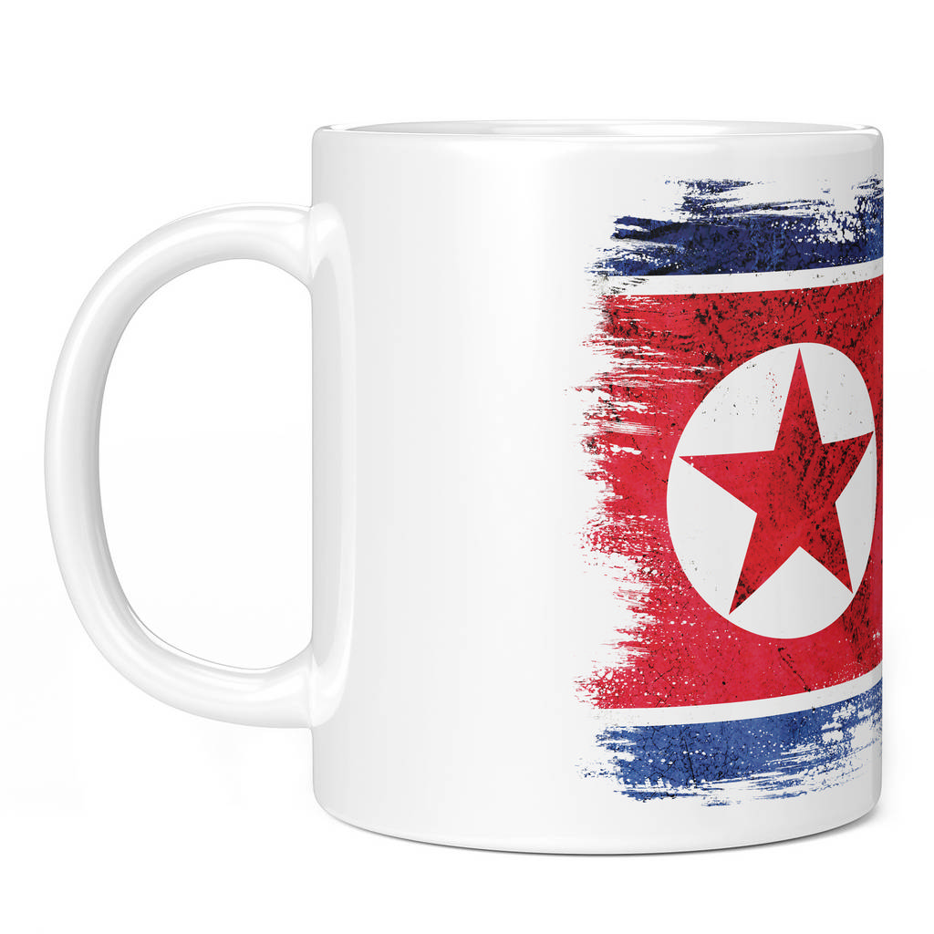 NORTH KOREA GRUNGE FLAG 11oz NOVELTY MUG Mugs