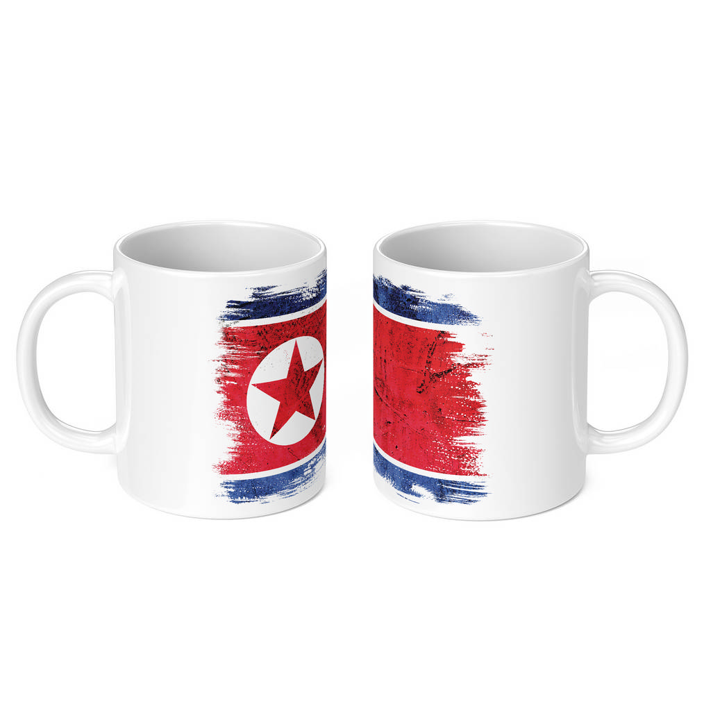 NORTH KOREA GRUNGE FLAG 11oz NOVELTY MUG Mugs