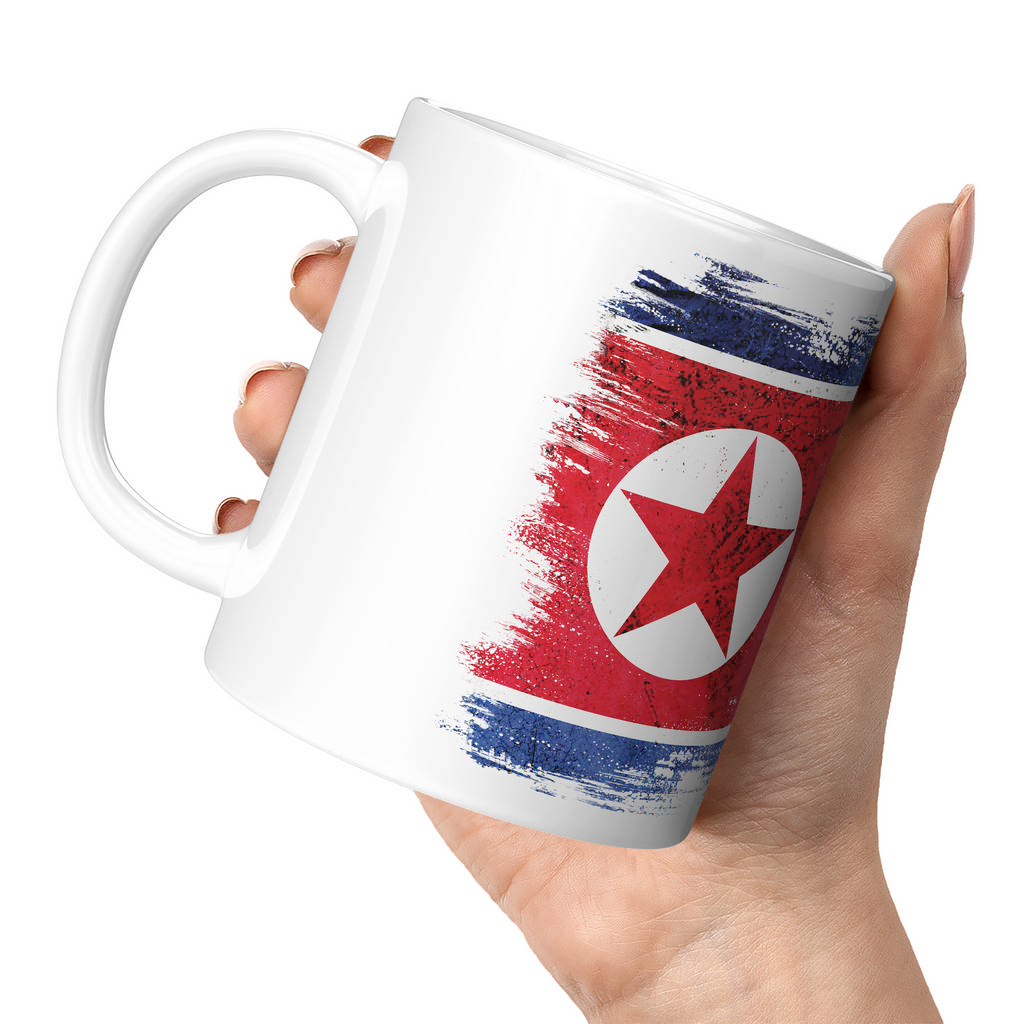 NORTH KOREA GRUNGE FLAG 11oz NOVELTY MUG Mugs
