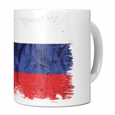 RUSSIA GRUNGE FLAG 11OZ NOVELTY MUG
