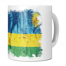 RWANDA GRUNGE FLAG 11OZ NOVELTY MUG