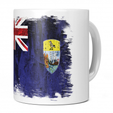 SAINT HELENA GRUNGE FLAG 11OZ NOVELTY MUG