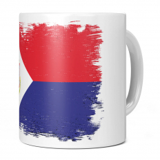SAINT MARTIN GRUNGE FLAG 11OZ NOVELTY MUG