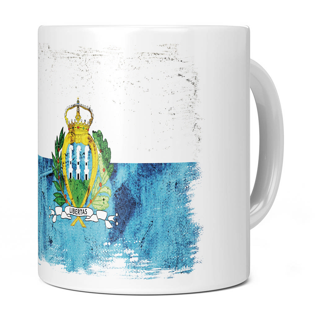 SAN MARINO GRUNGE FLAG 11OZ NOVELTY MUG