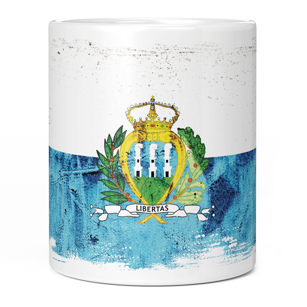 SAN MARINO GRUNGE FLAG 11oz NOVELTY MUG Mugs