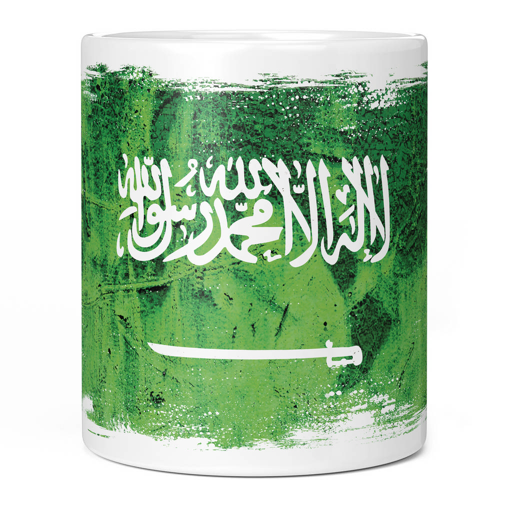 SAUDI ARABIA GRUNGE FLAG 11oz NOVELTY MUG Mugs