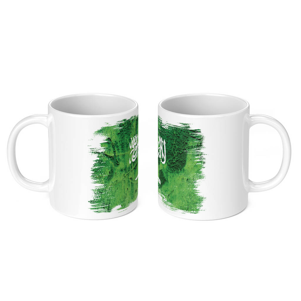 SAUDI ARABIA GRUNGE FLAG 11oz NOVELTY MUG Mugs