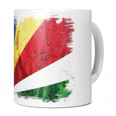 SEYCHELLES GRUNGE FLAG 11OZ NOVELTY MUG