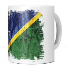 SOLOMON ISLANDS GRUNGE FLAG 11OZ NOVELTY MUG