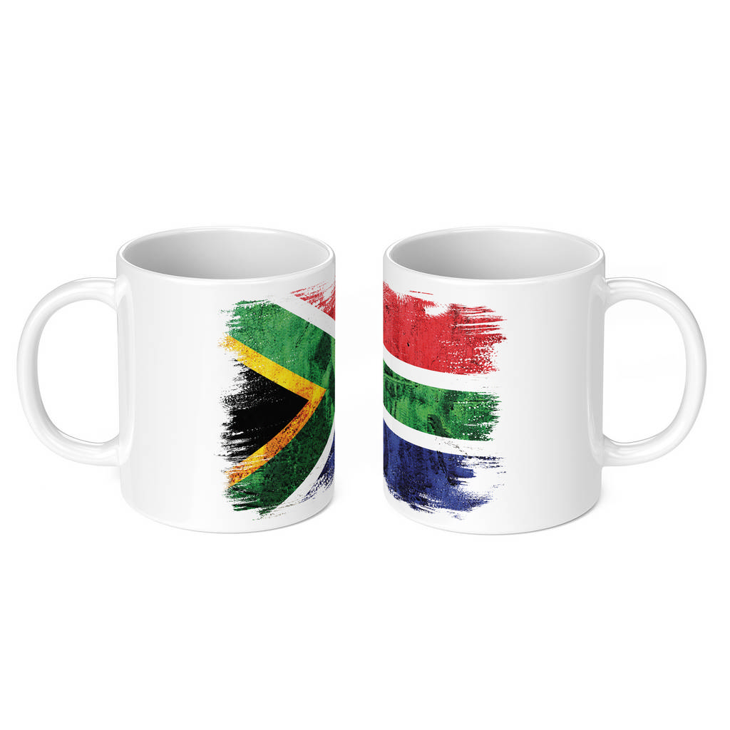 SOUTH AFRICA GRUNGE FLAG 11oz NOVELTY MUG Mugs