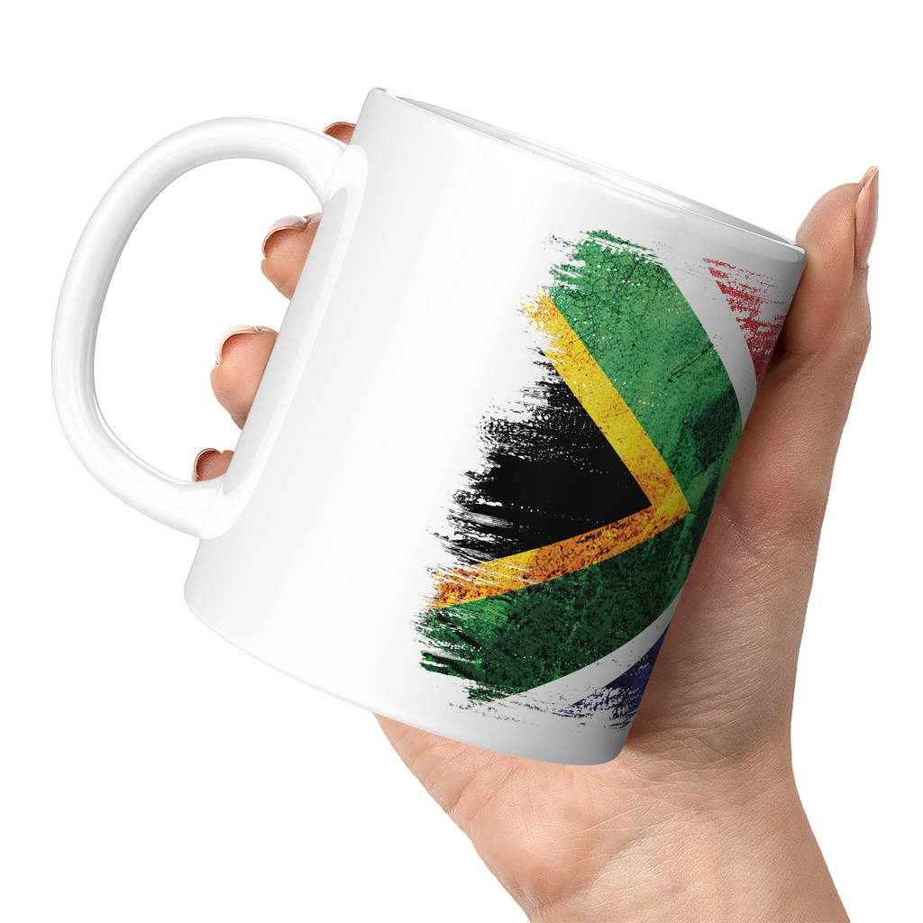 SOUTH AFRICA GRUNGE FLAG 11oz NOVELTY MUG Mugs