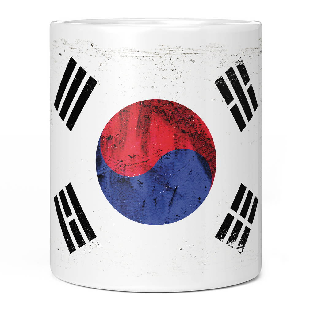 SOUTH KOREA GRUNGE FLAG 11oz NOVELTY MUG Mugs