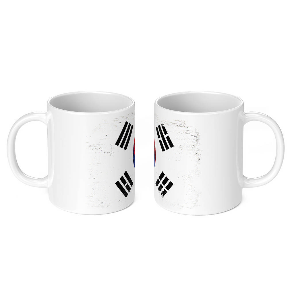 SOUTH KOREA GRUNGE FLAG 11oz NOVELTY MUG Mugs