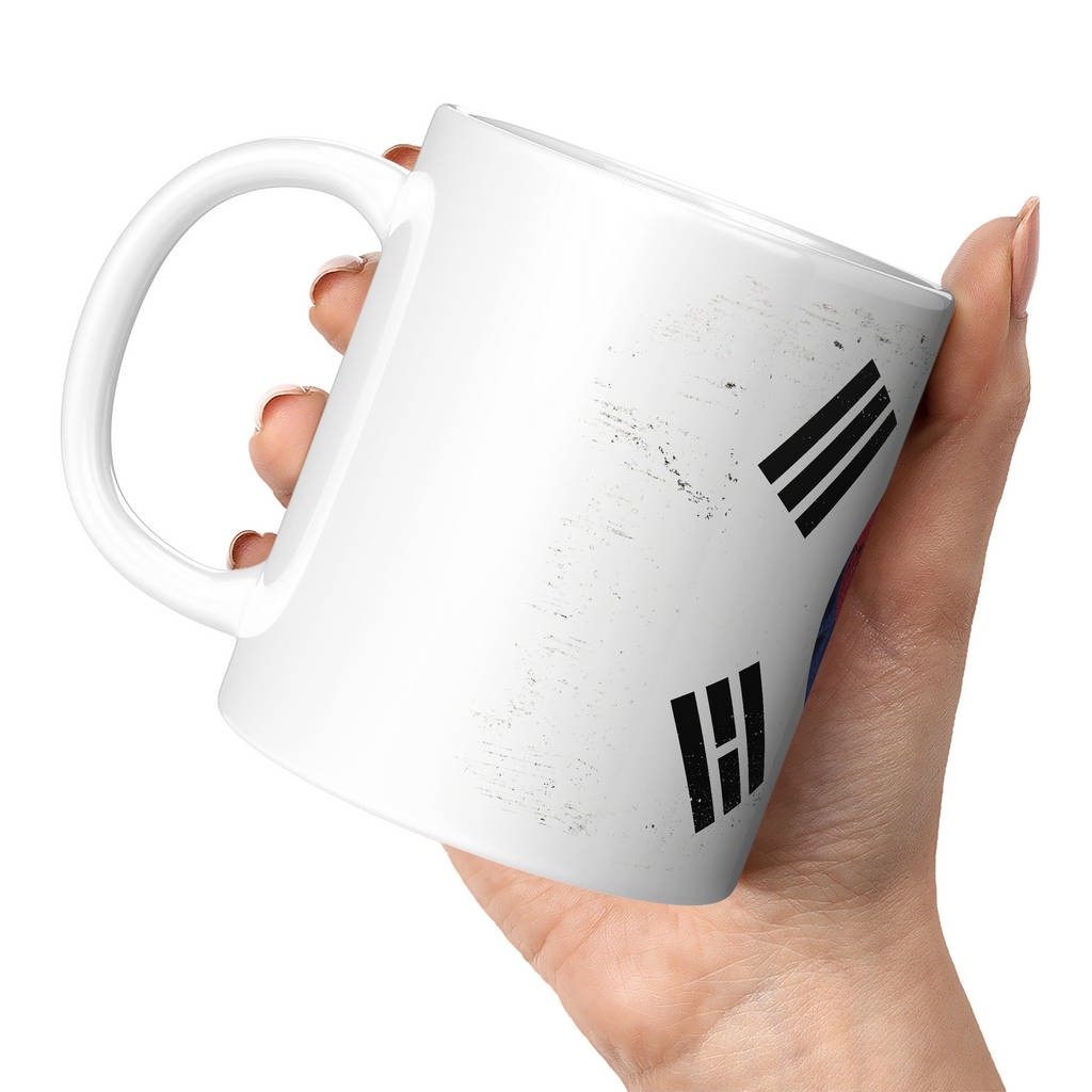 SOUTH KOREA GRUNGE FLAG 11oz NOVELTY MUG Mugs