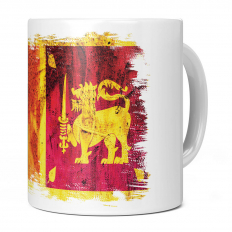 SRI LANKA GRUNGE FLAG 11OZ NOVELTY MUG