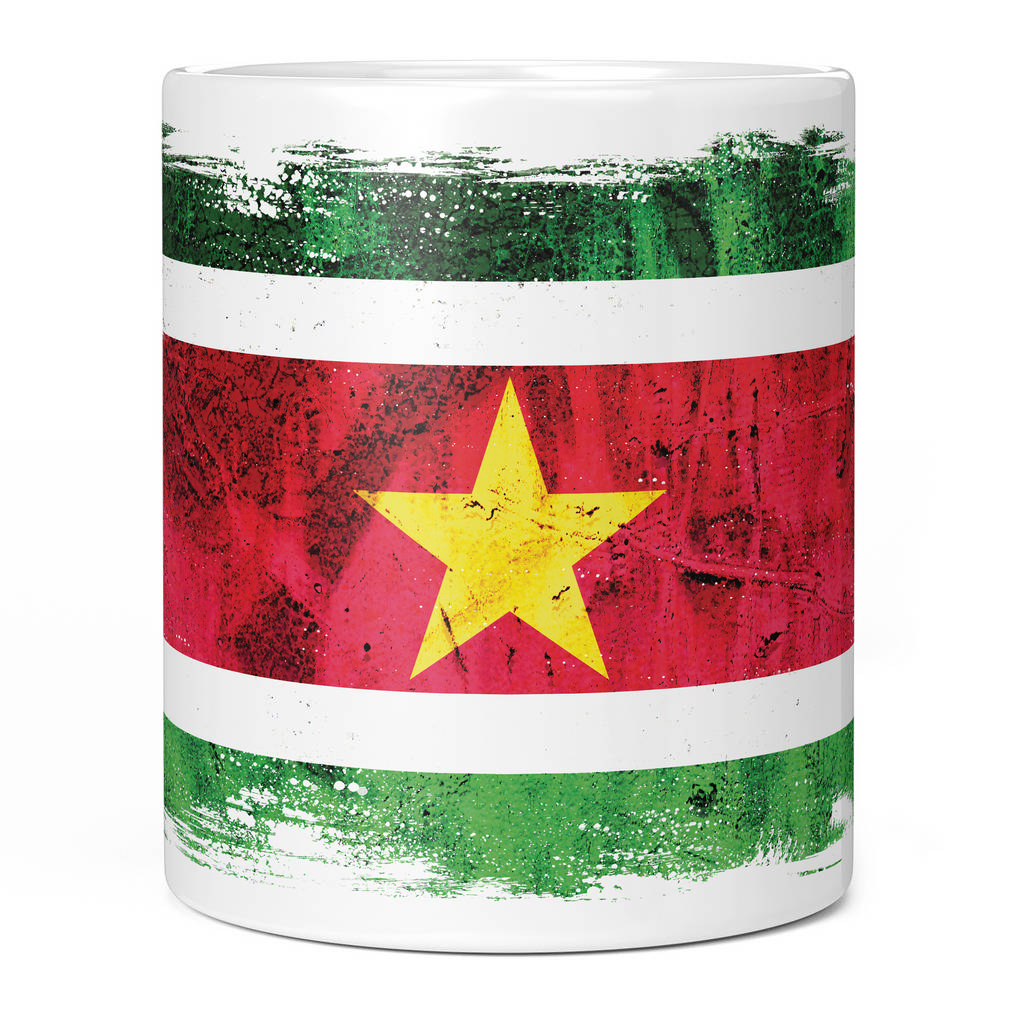 SURINAME GRUNGE FLAG 11oz NOVELTY MUG Mugs