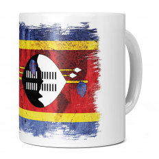 SWAZILAND GRUNGE FLAG 11OZ NOVELTY MUG