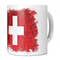 SWITZERLAND GRUNGE FLAG 11OZ NOVELTY MUG