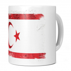 TURKISH REPUBLIC OF NORTHERN CYPRUS GRUNGE FLAG 11OZ NOVELTY MUG