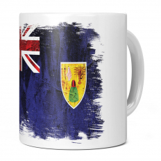 TURKS AND CAICOS ISLANDS GRUNGE FLAG 11OZ NOVELTY MUG