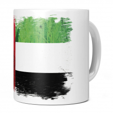 UNITED ARAB EMIRATES GRUNGE FLAG 11OZ NOVELTY MUG