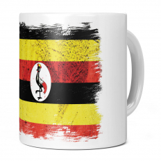 UGANDA GRUNGE FLAG 11OZ NOVELTY MUG