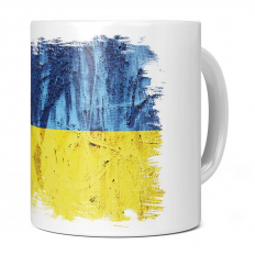 UKRAINE GRUNGE FLAG 11OZ NOVELTY MUG