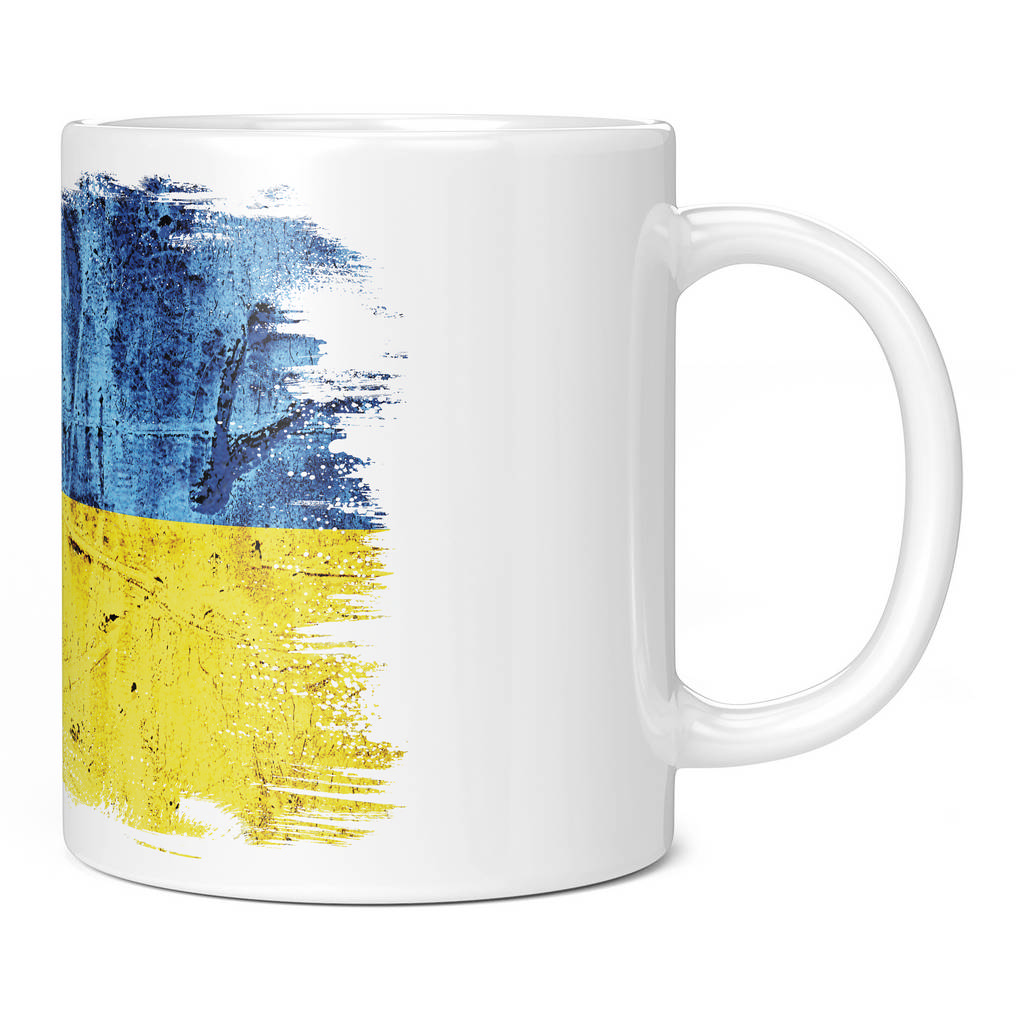 UKRAINE GRUNGE FLAG 11oz NOVELTY MUG Mugs