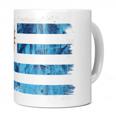 URUGUAY GRUNGE FLAG 11OZ NOVELTY MUG