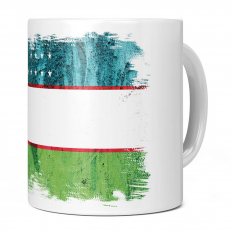 UZBEKISTAN GRUNGE FLAG 11OZ NOVELTY MUG