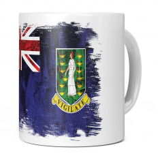 UK VIRGIN ISLANDS GRUNGE FLAG 11OZ NOVELTY MUG