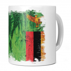 ZAMBIA GRUNGE FLAG 11OZ NOVELTY MUG