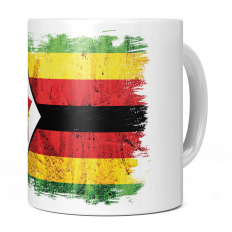 ZIMBABWE GRUNGE FLAG 11OZ NOVELTY MUG