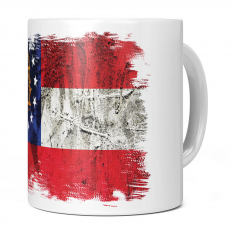 GEORGIA STATE GRUNGE FLAG 11OZ NOVELTY MUG