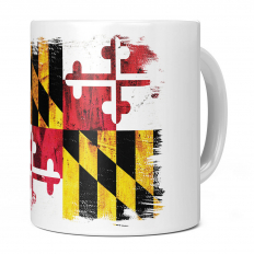 MARYLAND STATE GRUNGE FLAG 11OZ NOVELTY MUG
