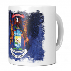 MICHIGAN STATE GRUNGE FLAG 11OZ NOVELTY MUG